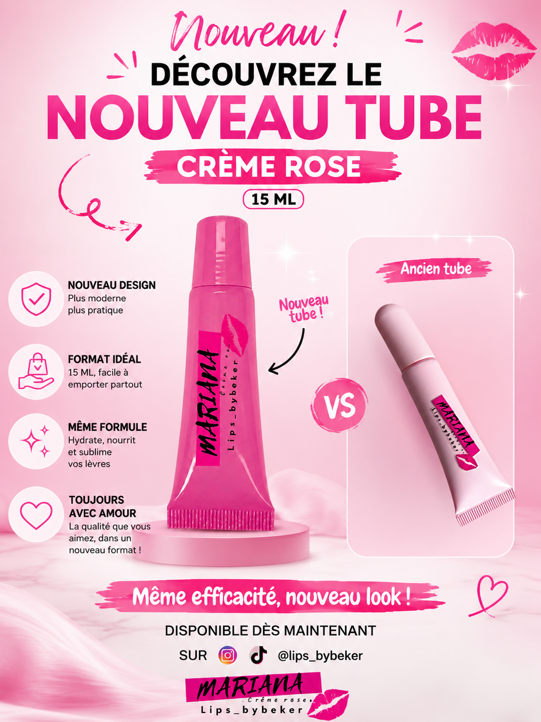 Crème Rose Sublimatrice : 15 ml